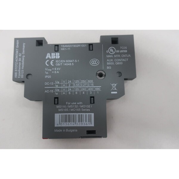 Abb Auxiliary Terminal And Contact Block 2PK - HK1-11 1SAM201902R1001