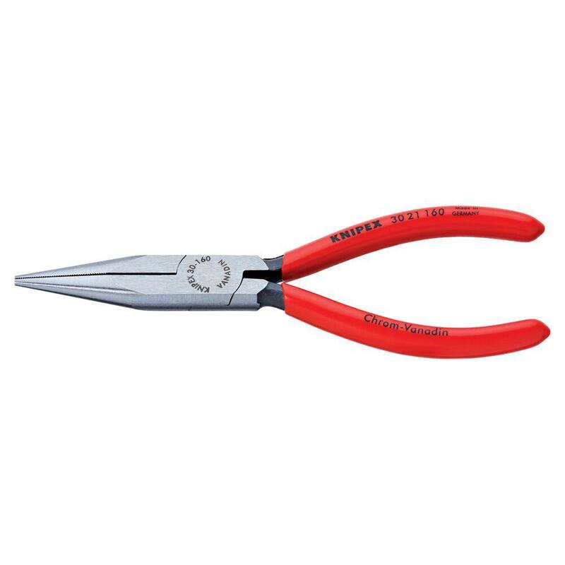 KNIPEX 6-1/4 in. Long Nose Pliers-Half Round Tips - 30 21 160