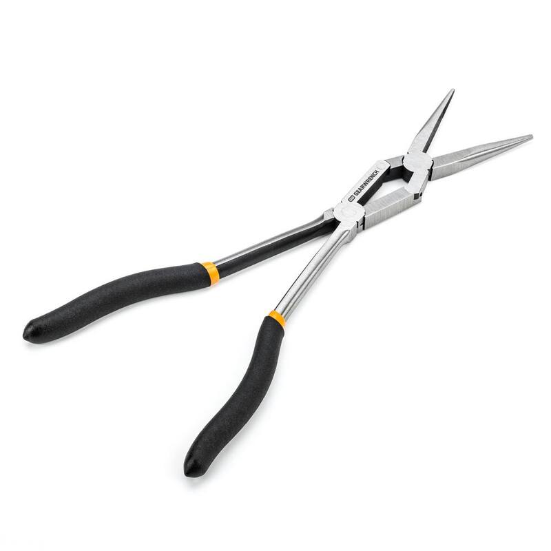GEARWRENCH Double-X Long Reach Long Nose Straight Dipped Grip Plier - 82005D-06
