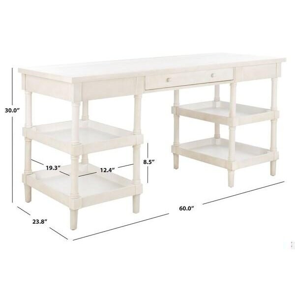 Safavieh Dixon Desk, White Washed - AMH1526A