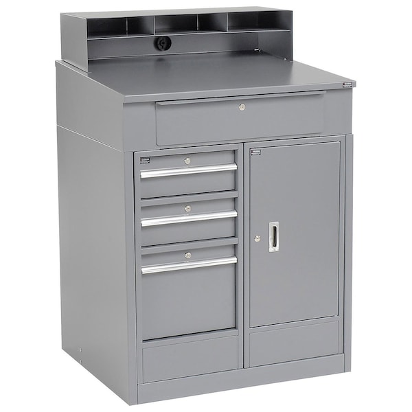 Global Industrial Cabinet Base 30 D X 51-1/2 in H, 34-1/2 in W X Steel, Gray - 237407