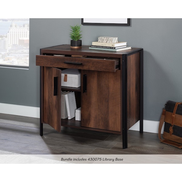 Sauder 18.504 in D X 66.417 in H, 32.283 in W X Engineered wood, Metal, Barrel Oak - 443693
