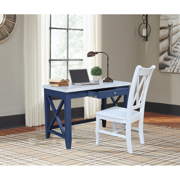 International Concepts Hampton Desk With Double XX Back Chair - K62-OF-67X-220