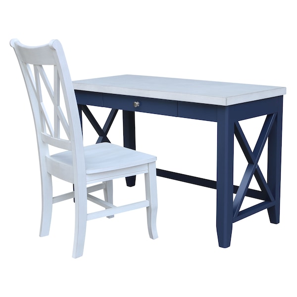 International Concepts Hampton Desk With Double XX Back Chair - K62-OF-67X-220