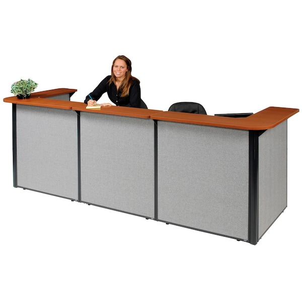 Interion By Global Industrial 44 in D X 44 in H, 124 in W X Gray - 249010CG