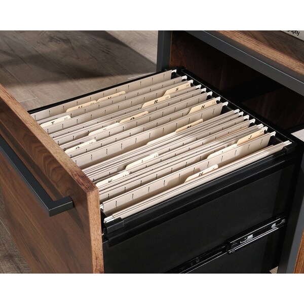Sauder 65.98 in D X 29.53 in H, 65.98 in W X Engineered wood, Metal - 423720