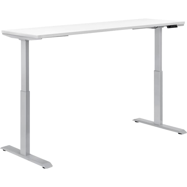 Interion By Global Industrial Sit Stand Desk, 30 in D X 28 to 46 in H, 72 in W X - 695781WHGY