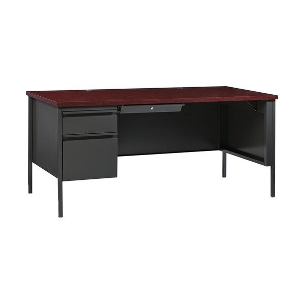 Lorell DESK, L SNGL PED, 30X66, MHGY - LLR60919