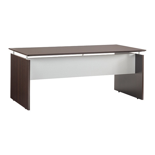 Mayline Straight Front Desk Medina Desk, Straight, Mocha, 72", 36" D X 42-3/4" H, 72" W X Mocha Laminate - MNDS72LDC