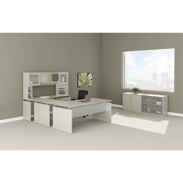 Mayline Straight Front Desk Medina Desk, Straight, Mocha, 72", 36" D X 42-3/4" H, 72" W X Mocha Laminate - MNDS72LDC