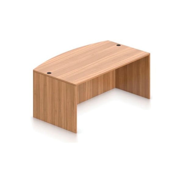 Gec Offices To Go Wood Desk with Bow Front - 71"- Walnut - SL7141BDS-AWL