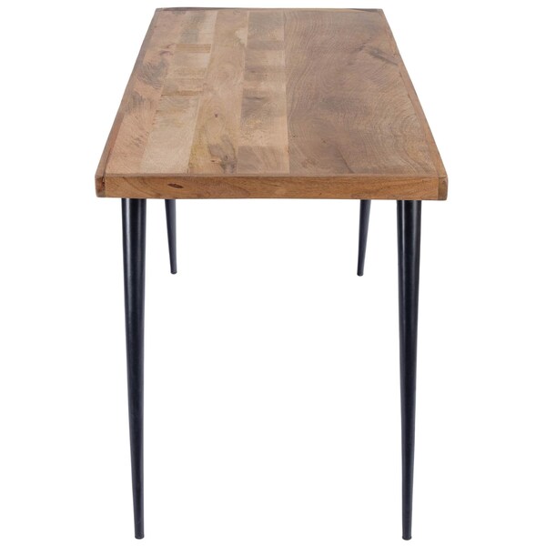Homeroots 30 x 54.25 x 24.5 in. Natural Wood & Metal Desk - 389438
