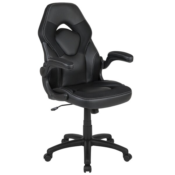 Flash Furniture Black Gaming Desk and Chair Set with Cup Holder - BLN-X10D1904L-BK-GG