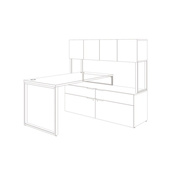 Hon 29-3/4 in D X 7" H, 2" W X Steel, Platinum Metallic - HLSL307O.T1