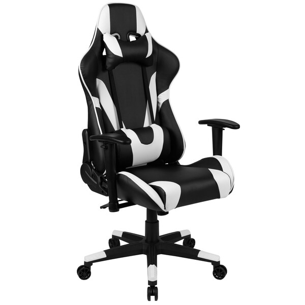 Flash Furniture Black Gaming Desk-Cup Holder/Reclining Chair Set - BLN-X20D1904-BK-GG