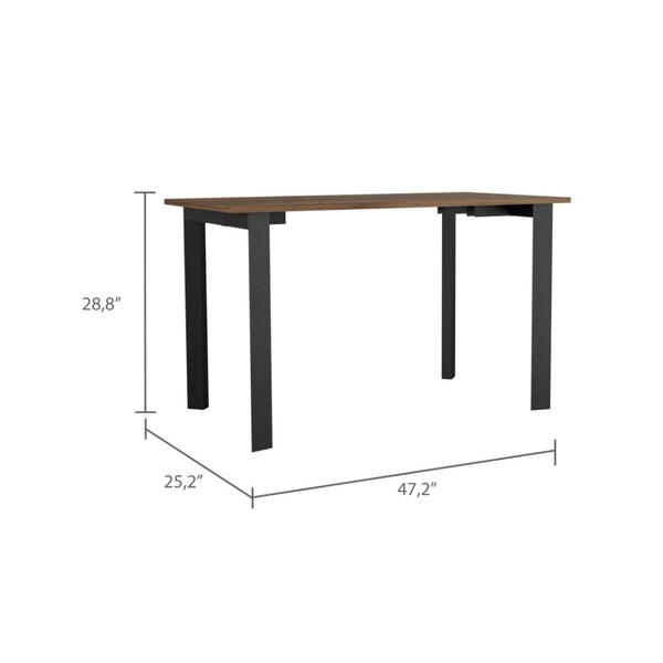 Tuhome 25.2 in. D X 28.8 in. H, 47.2 in. W X Laminate, Brown - ELG5966