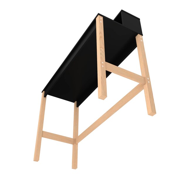 Manhattan Comfort Bowery Desk, Black and Oak - 309AMC182