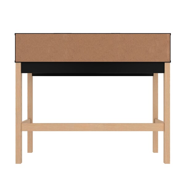 Manhattan Comfort Bowery Desk, Black and Oak - 309AMC182