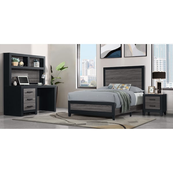 Global Furniture Usa 60 in D X 24 in W X LVL, MDF, Solid Wood, Dark Grey - 4823
