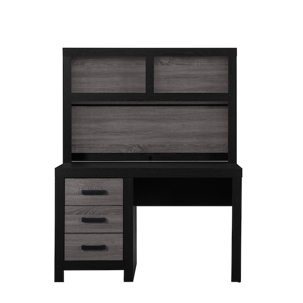 Global Furniture Usa 60 in D X 24 in W X LVL, MDF, Solid Wood, Dark Grey - 4823