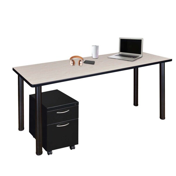 Regency Desk Shells, 24 D X 29 H, 66 W X Wood, Metal, Maple - MDCLMP6624PLBK