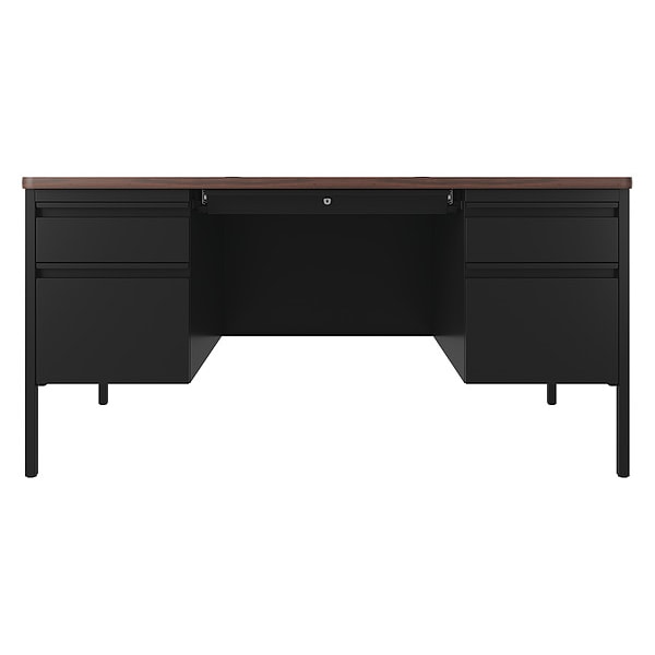 Hirsh Pedestal Desk Teachers Desk, 30 in D X 29 1/2 in H, 60 in W X - 22654