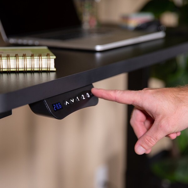 Flash Furniture Electric Adjustable Standing Desk, 48"Wx24"D, Black - NAN-TG-2046-BK-GG