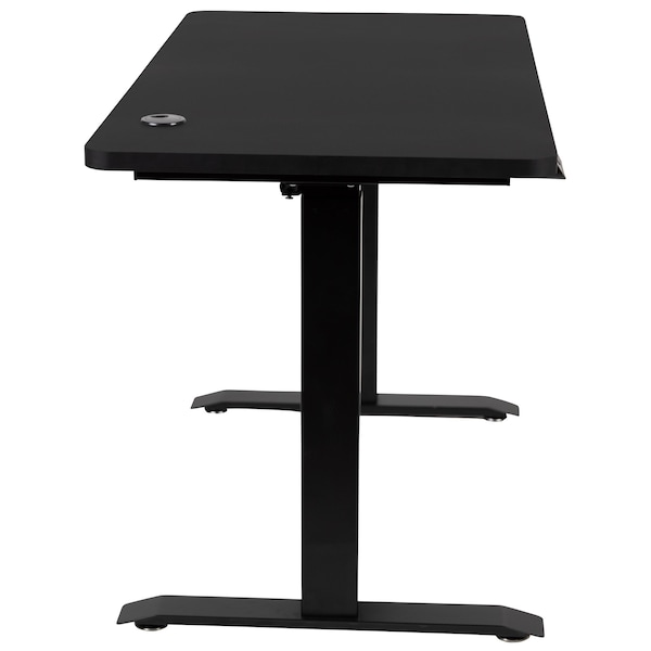 Flash Furniture Electric Adjustable Standing Desk, 48"Wx24"D, Black - NAN-TG-2046-BK-GG
