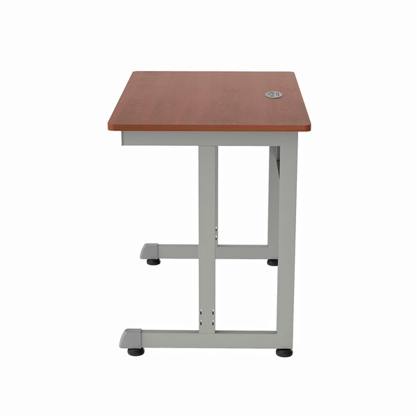 Linea Italia Computer Desk for Small Spaces, 36 inW x 24 inD x 30 inH, Gray/Cherry - ZUC139