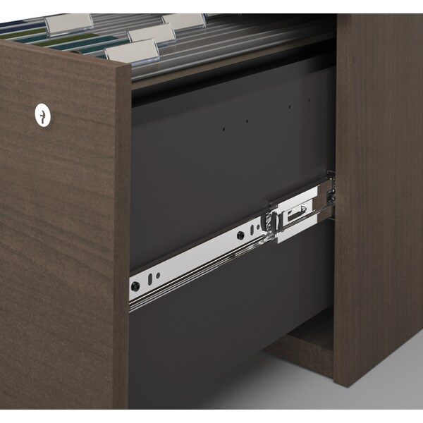 Bestar U Shaped Desk Logan U-Shaped Desk, Antigua, 95 1/2 in D X 66 1/2 in H, 66 in W X - 46410-52