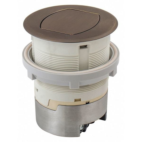 Hubbell Wiring Device-Kellems Ktcn Cntr, Receptacle, Surf Bronze, 15A Kit - RCT200BZE