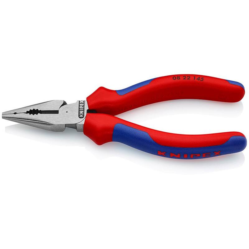 KNIPEX 5-3/4 in. Needle Nose Combination Pliers with Dual-Component Comfort Grips - 08 22 145 SBA