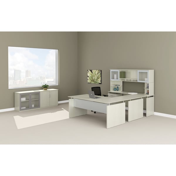 Mayline Curved Desk Medina Curved Desk Extension, 47" W, 28" D X 29-1/2" H, 47" W X - MNEXTRTSS