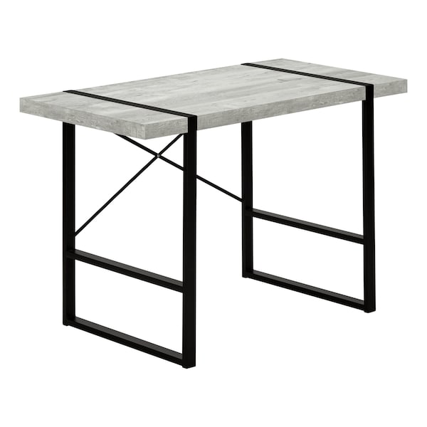 Monarch Specialties Computer Desk, Home Office, Laptop, 48"L, Work, Metal, Laminate, Grey, Black, Contemporary, Modern - I 7316