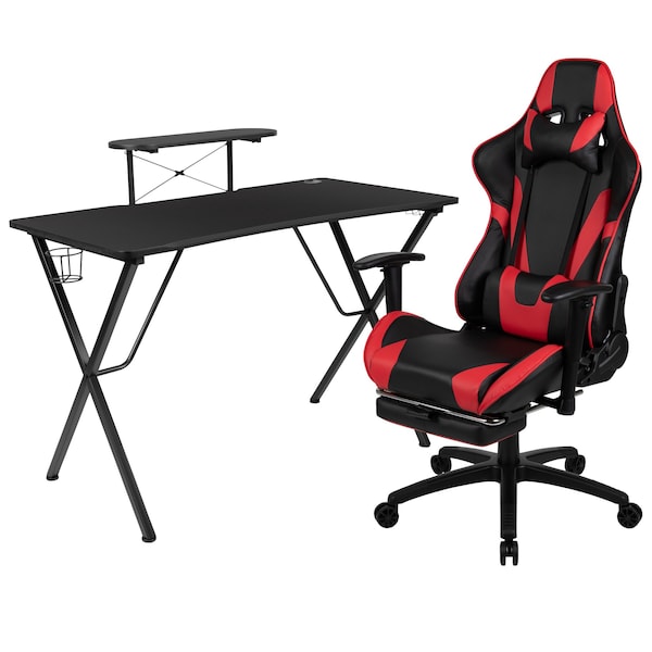 Flash Furniture Black Gaming Desk and Chair Set - BLN-X30RSG1031-RD-GG