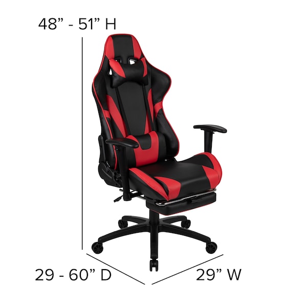 Flash Furniture Black Gaming Desk and Chair Set - BLN-X30RSG1031-RD-GG