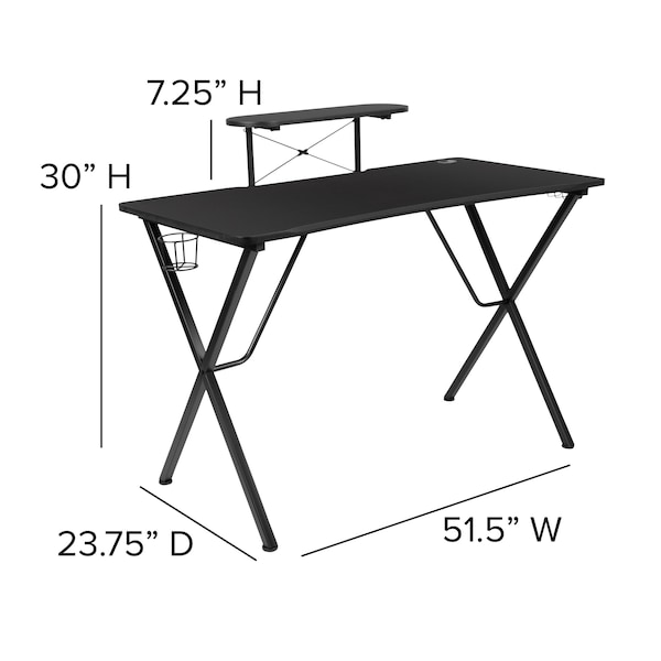 Flash Furniture Black Gaming Desk and Chair Set - BLN-X30RSG1031-RD-GG