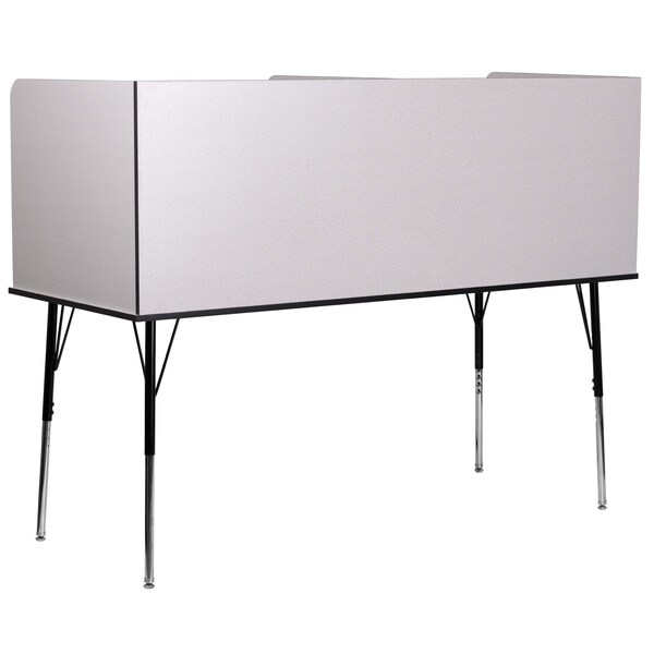 Flash Furniture 53.5 H, 70 W X Laminate, Melamine, Steel, Nebula Grey - MT-M6222-DBLSC-GRY-GG