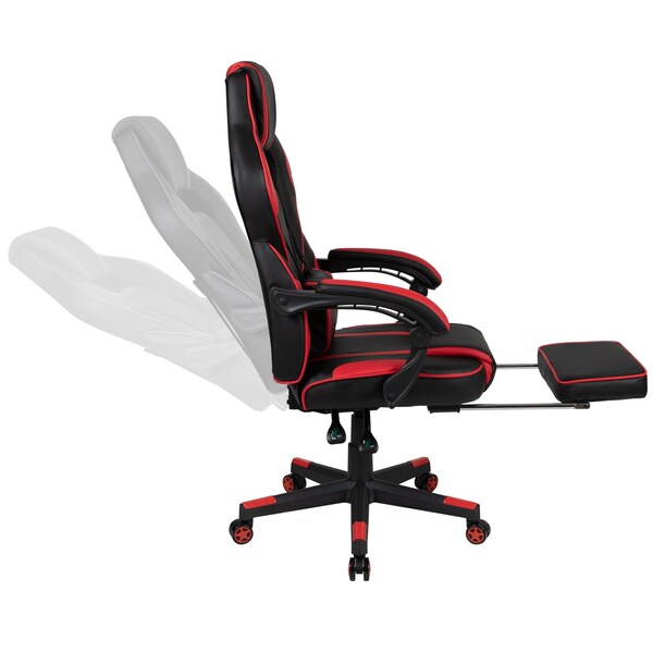 Flash Furniture Red Gaming Desk-Cup Holder/Reclining Chair Set - BLN-X40RSG1030-RED-GG