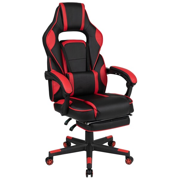 Flash Furniture Red Gaming Desk-Cup Holder/Reclining Chair Set - BLN-X40RSG1030-RED-GG