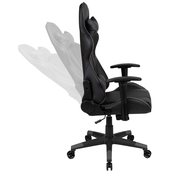 Flash Furniture Red Gaming Desk-Cup Holder/Reclining Chair Set - BLN-X20RSG1030-GY-GG