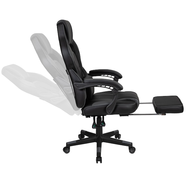 Flash Furniture Black Gaming Desk-Cup Holder/Reclining Chair Set - BLN-X40RSG1031-BK-GG