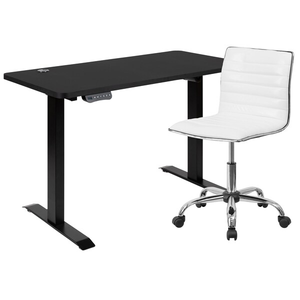 Flash Furniture Black Electric Standing Desk & Office Chair Set - BLN-2046512B-BKWH-GG