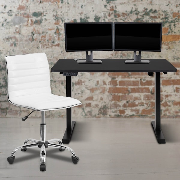 Flash Furniture Black Electric Standing Desk & Office Chair Set - BLN-2046512B-BKWH-GG