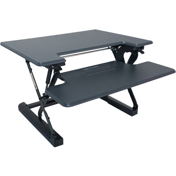 Victor Desks, 31-1/4 in D X 20" H, 31" W X Steel, Gray/Black - VCTDCX710G