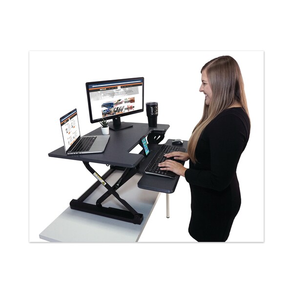 Victor Desks, 31-1/4 in D X 20" H, 31" W X Steel, Gray/Black - VCTDCX710G