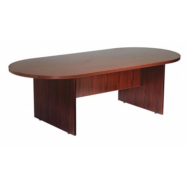 Boss Race Track Conference Table Conference Table, 35" D X 29-1/2" H, 71" W X Wood, Mahogany - N135-M
