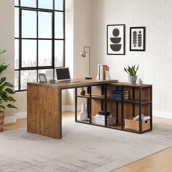 Alaterre Furniture 55 D X 30 H, 55 W X Acacia, Natural Aged Brown - ANLO0833