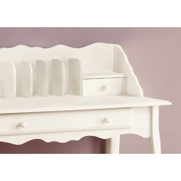 Monarch Specialties Computer Desk, Home Office, Laptop, Storage Drawers, 36"L, Work, Wood, White, Traditional - I 3103