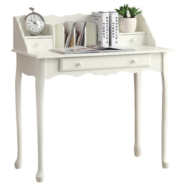 Monarch Specialties Computer Desk, Home Office, Laptop, Storage Drawers, 36"L, Work, Wood, White, Traditional - I 3103